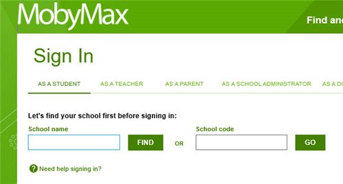 Moby Max Website 